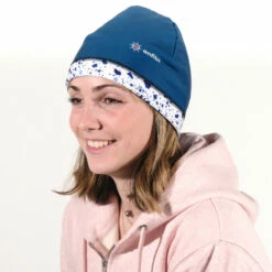 Bonnet ANFIBI Blanc Bleu -La Palanquee Soldes Magasin bonnet blanc bleu