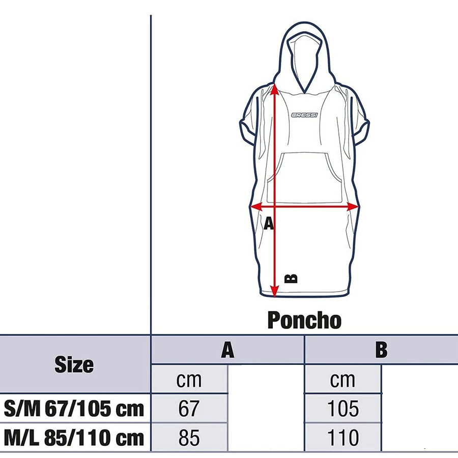 Poncho CRESSI Noir 2 Poncho CRESSI Noir – Image 2